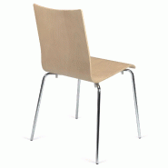 Chaise visiteur empilable coque hêtre naturel So Empoli_2