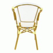 Fauteuil exterieur restaurant Biarritz - BLANC_2