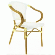 Ligne chr- fauteuil en aluminium aspect bambou biarritz_2