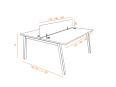 Pack bureau bench 2 personnes HERITAGE P70 + cloison en stock - Normatic_2