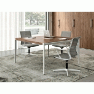 Siège de réunion Camina en résille - Accoudoirs fixes - Piètement vernis avec patins_2