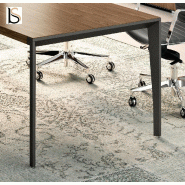Bureau d'angle avec crédence laquée X9- Officity - 212, Droite, Ébène_2