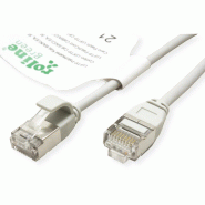 ROLINE GREEN Cordon DataCenter U/FTP Cat.6A (Classe EA), LSOH, slim, gris, 1,5 m_2
