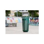 Poubelle publique Up17 - Corbeille Flor - Novatilu - 50 litres - Acier zingué_2