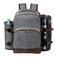 Sac à dos pique-nique isotherme en polyester 600D RPET - Set vaisselle 4 personnes et couverture incluse_2