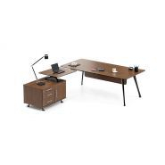 Bureau de direction Stripe - Verre et bois avec multiples options de couleurs - Bürotime_2