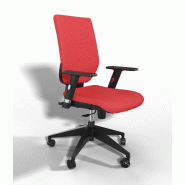 Siège de bureau Tertio avec système contact permanent - Sokoa - Rouge, Réglable hauteur_0