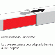 Barrière levante lisse alu télescopique (largeur de passage de 3,05 m à 6,40 m)_2