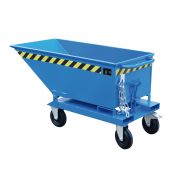 Benne basculante à poignée - capacité 250 à 400 L - charge 300 Kg - système de sécurité par chaîne_2