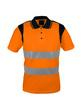 Polo orange haute visibilité - 100% polyester bird-eye - 150 g/m² - Bandes rétro-réfléchissantes_2