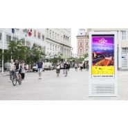 Borne interactive outdoor - modèle Flow75 - Viadirect - écran 55'' haute luminosité - IP67_2