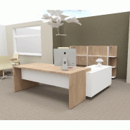 Bureau d'angle T45 avec desserte - Quadrifoglio - 192, Gauche, Orme et blanc_2