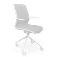 Maglia Swiveling - Chaise de bureau Sitis - Coque en polyester noir ou blanc - Résille noire ou grise clair_2