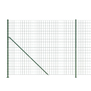 Vidaxl clôture en treillis métallique avec bride vert 1,6x10 m 154164_2