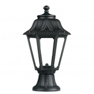 Borne classique Indura Mini 6 IP55 - résine noire - ampoule E27 - H 390 mm_2