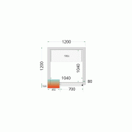 Chambre froide positive CRPF1212 Blanc 1200 x 1200 x 2200 mm TEFCOLD_2