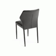 Louis - Chaise empilable en simili cuir noir_2