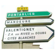 Panneaux directionnels à caissons traversants en aluminium - Gamme BERGERONNETTE - Sobres, robustes et adaptés aux sites urbains ou ruraux_2