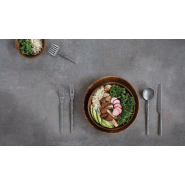 Couteau de table Kodai Vintage Q23 - Acier Inox 18/0 - Manche martelé et finition patinée_2