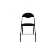 Charlotte - chaise pliante banquet et séminaire - Vif Furniture - velours noir M1_2