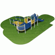 Structure de jeux inox 2 tours gamme Alpha - AL20903I - pour enfants de 2 à 8 ans - capacité d'accueil 15_2