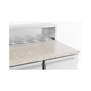 Table à pizza - 2 portes - Ref 7950.0070 - Acier inoxydable - Capacité 230L - Température +2°C à +8°C_2