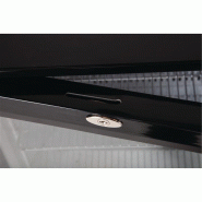 Arrière-bar trois portes pivotantes Série G noir 320L | Polar - GL014_2