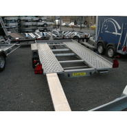 Remorque porte voiture Humbaur IMOLA 4064 - 2 essieux freinés, acier galvanisé, rampes alu intégrées_2