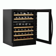 Cave à vin noire 2 zones - 46 bouteilles | Tefcold - TFW200-2F_2