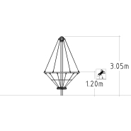Manège Spinami pour aires de jeux - réf 8069333 - HAGS - tranche d'âge 5-12 ans - dimensions 1830x1830x3050 mm_2