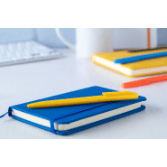 Stylo à bille en plastique - encre bleue - couleur jaune - poids 5 g_2