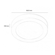 Plafonnier LED 20W - intérieur rond - 120° - réf DOSAI20W6K - design moderne et éclairage homogène_2