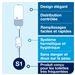 Distributeur de savon Tork 560100 - Levier coude S1 blanc - Grande capacité 1000 doses - Système anti-goutte_2