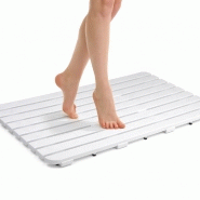 Caillebotis antidérapant à poser - l.80 x L.50 cm, blanc, imitation bois, traité anti-UV - Steppy_2