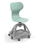 Chaise d'école pivotante Mia Store - dossier incurvé, polypropylène, 7,56 kg_2