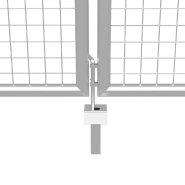 Vidaxl porte de jardin acier galvanisé 415x150 cm argenté 144299_2