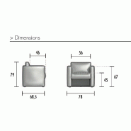 Fauteuil d'attente SF3 - Gris anthracite_2