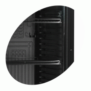 Armoire à boisson 1 porte vitrée LED noir avec 5 clayettes - Réf : CEV425CP-I BLACK_2