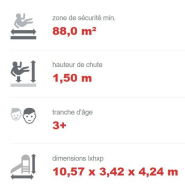 Jeu multi tours avec balançoires en acier inoxydable - Structure pour aire de jeux conforme EN1176 - Référence BT11511_2