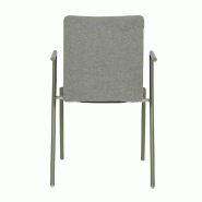 Fortis - Fauteuil empilable en tissu vert_2