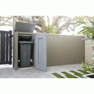 Poubelle de rue collective sur roues EN 840-1 à 6 - 120L, corps gris et couvercle vert, H.96 x L.48 x P.55 cm_2