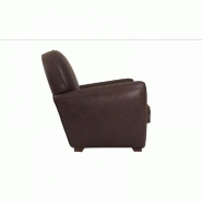 Canapé fixe Club 3 places en microfibre marron - Design vintage anglais et fabrication italienne_2