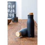 Gourde isotherme - double paroi en acier inoxydable recyclé - couvercle en bambou - 500 ml_2