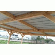 Abri camping-car ouvert evasion 1 / structure en bois / toiture plate / 7.37 x 3.30 m_2