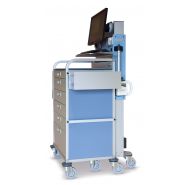 Chariots informatiques médicaux Mercura - réglables en hauteur avec supports pour accessoires_2