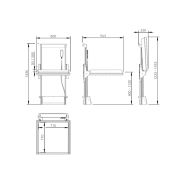 Table à langer pour handicapé - Granberg électrique - hauteur variable 334-081-0 avec lavabo et accessoires_2