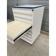 Meuble d'occasion de laboratoire avec 9 tiroirs - verrouillage à clés - ATEX - P21091159_2