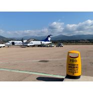 Poubelle jaune ou rouge selon commande