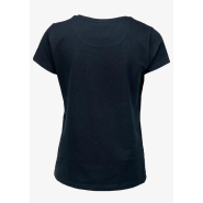 T-shirt femme - Piqué, coton-élasthanne, col tombant - Danbury Women - Nimbus_2