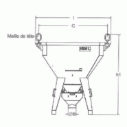 Benne à tuyau droite avec boucles latérales de levage - Système de vidage central - Capacité de 350 à 2500 L_2